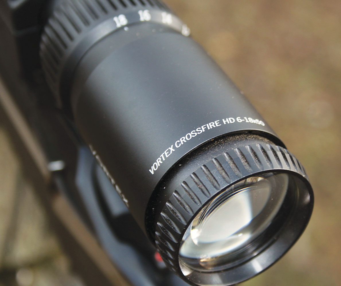 The knurled diopter ring is easy to adjust, and  allows tweaking the reticle into sharp focus, even while wearing eyeglasses.